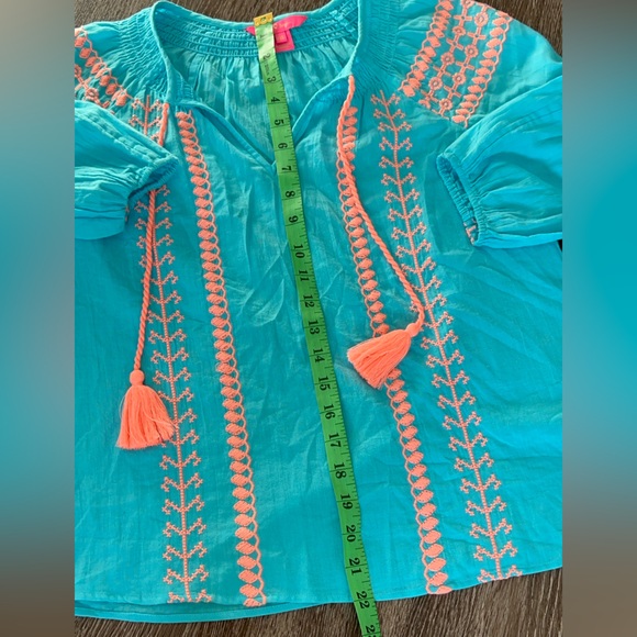 Lilly Pulitzer Women’s Bermuda Blu Lara Top. - Picture 11 of 12